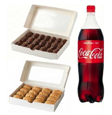 1 kg Ekler Dahil Cevizli Baklava Menüsü pasta